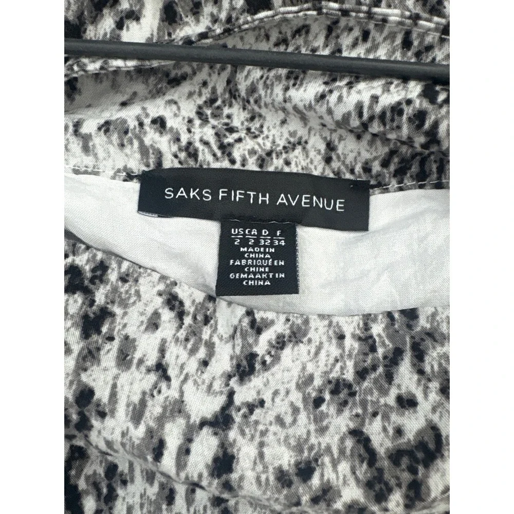 Saks Fifth Avenue Midi‎ Skirt Snakeskin Print Ruffle Hem